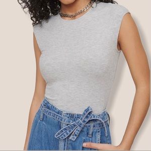 Ribbed sleeveless top
